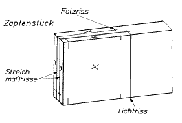 Schlitz und Zapfen mit 2/3 Falz
